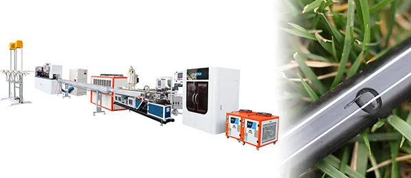 Máquina para fabricar cintas de goteo de tira continua