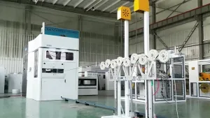 Máquina para fabricar cintas de goteo de tira continua