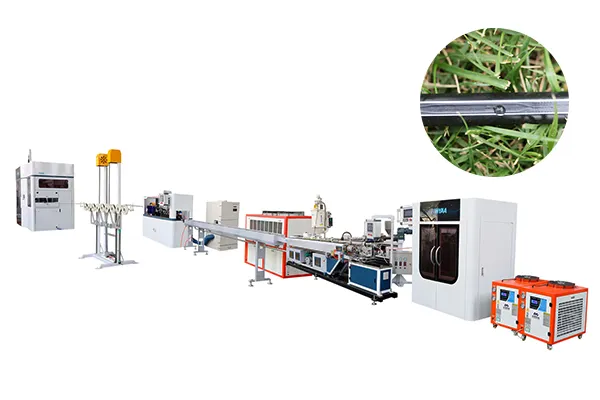 Máquina para fabricar cintas de goteo de tira continua